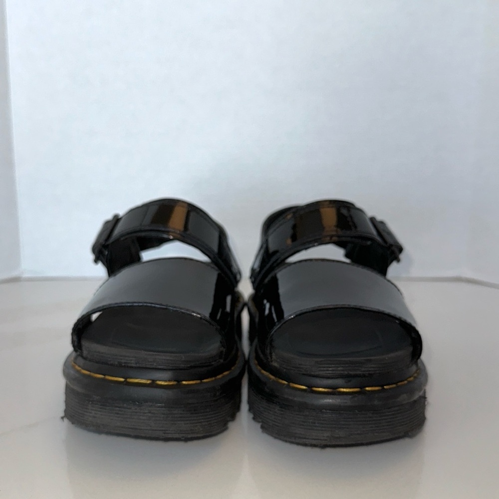 Dr. Martens VOSS Patent Leather Strap Sandals in Black Lampe - Picture 10 of 16